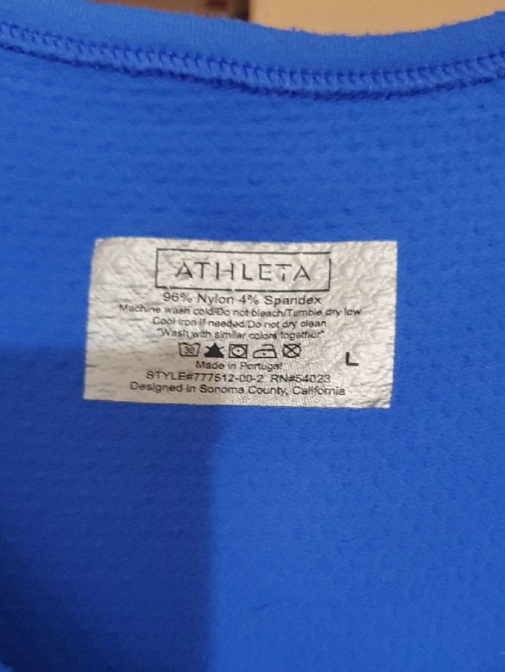 Athleta Bright Blue Performance Tank Top - Picture 3 of 4